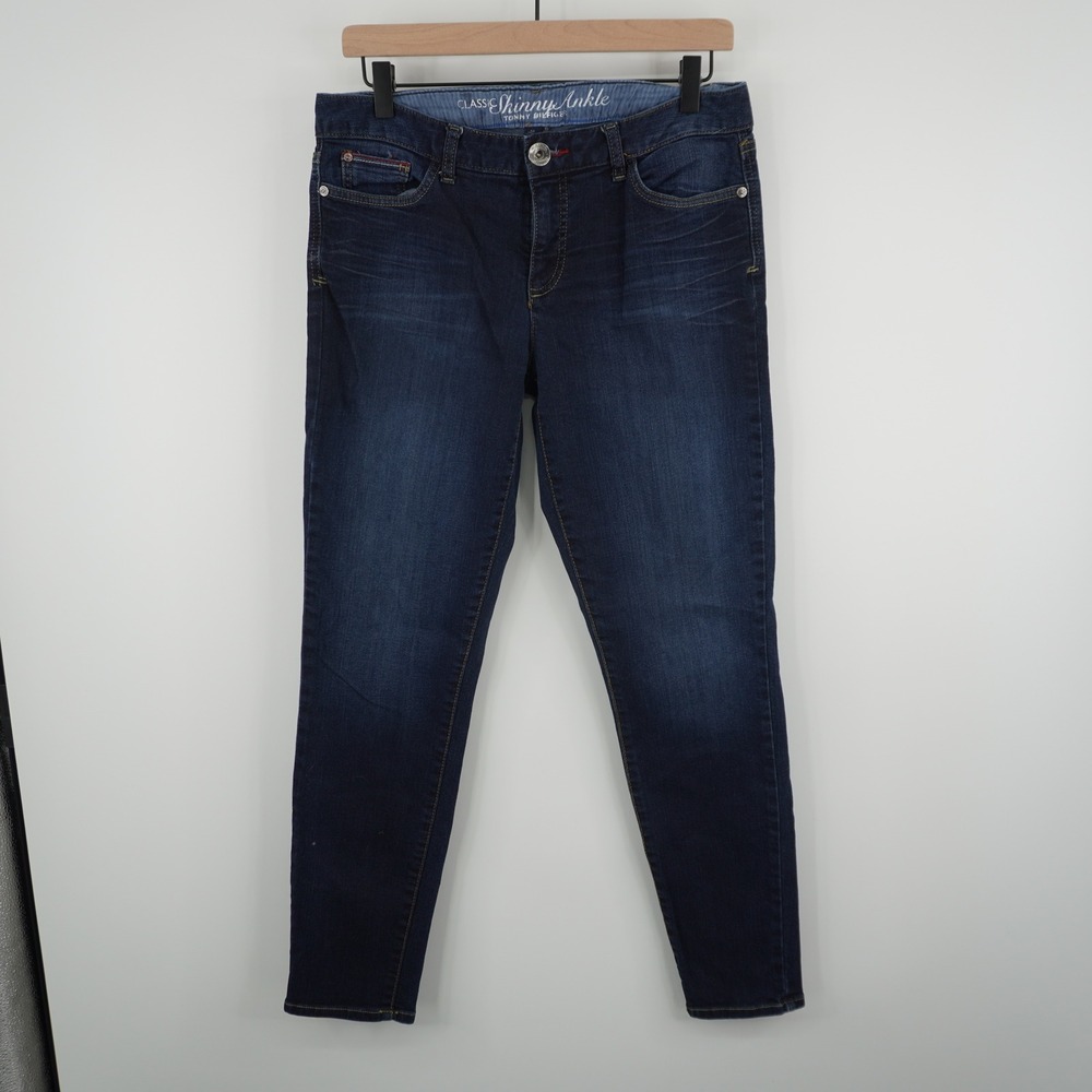 Tommy Hilfiger Skinny Ankle Jeans Women 6R Blue Classic Mid Rise Stretch Denim